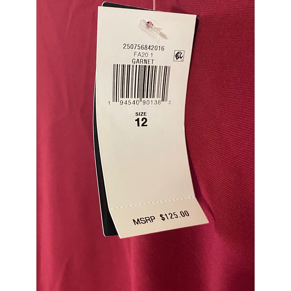 Lauren Ralph Lauren Dress Women's Size 12 Garnet Red Sheath Career NWT‎ - Picture 5 of 7